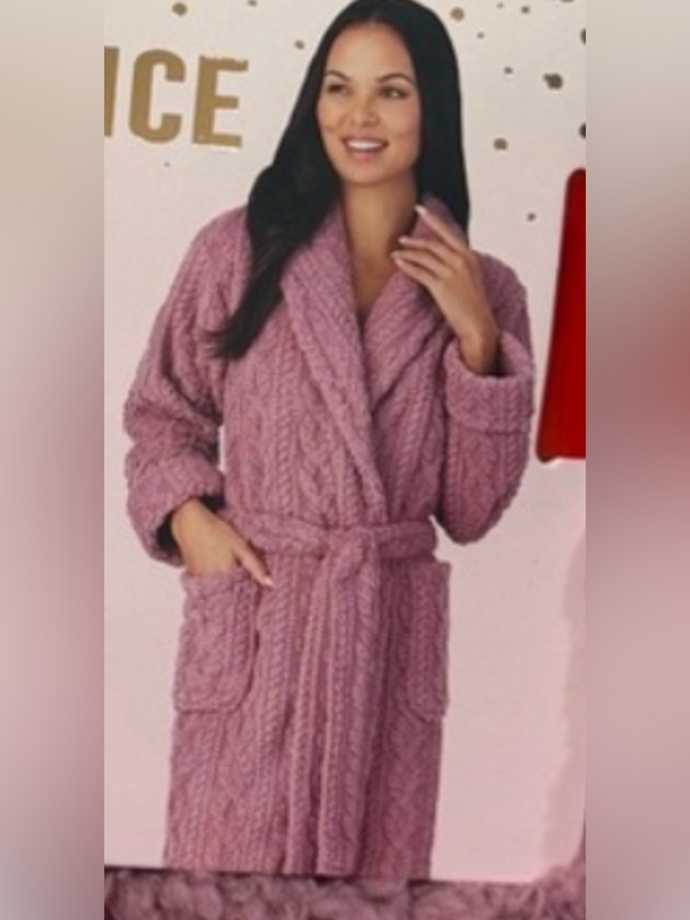 Cozy Wrap Robe - Pink Women’s medium
